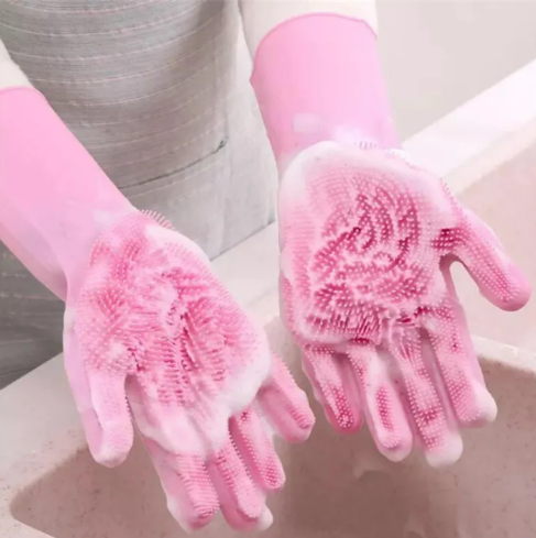 Waterproof Silicone Gloves For Washing Dishes or Clothes
