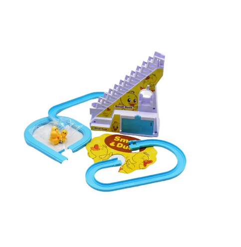 Small Duck Climbing Stairs Toy, Playful Roller Coaster Toy With LED