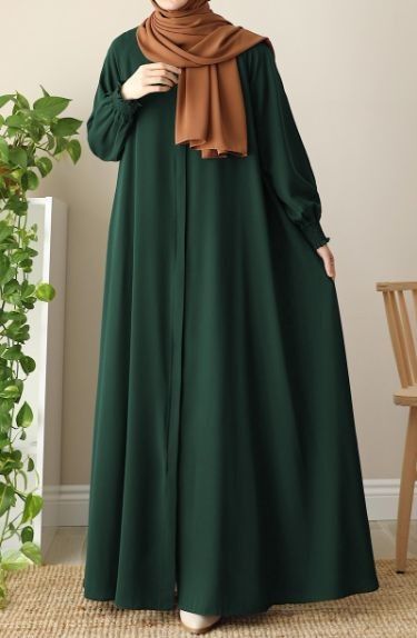 Zipper Abaya only abaya Georgette Abaya for Girls women Modest Abaya Islamic Dress