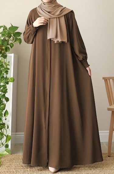 Zipper Abaya only abaya Georgette Abaya for Girls women Modest Abaya Islamic Dress